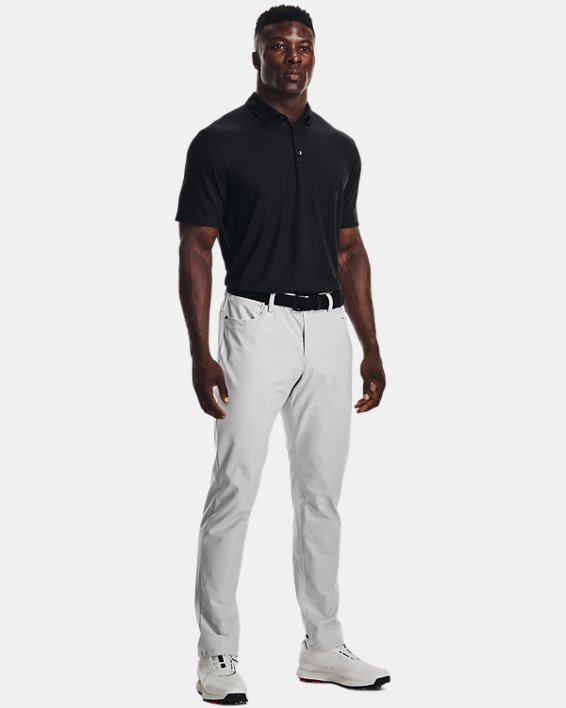 Men's UA Luxe Polo, Black, pdpMainDesktop image number 2